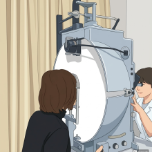 動的視野検査（動く光を見る検査）